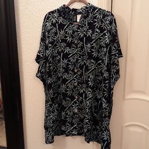 New MIB Black Turquoise Stand Collar Tunic